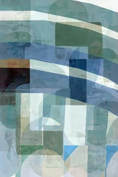 Abstracte blauwgroene lagen