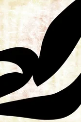 Abstracte kalligrafische rondingen
