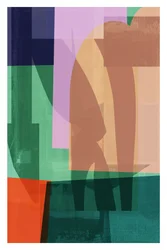 Abstracte kleurblokken in laagjes