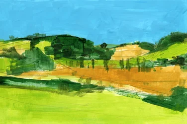 Abstracte landschapsweergave