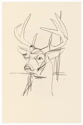 Abstracte schets van een hert