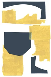 Abstracte gouden en blauwe vormen