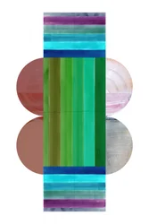Abstracte gestreepte cirkels