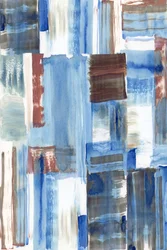 Blauwbruine abstracte penseelstreken