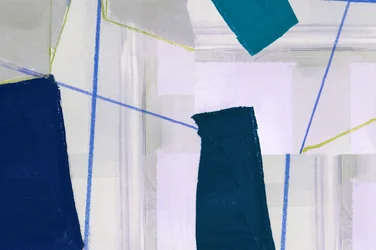 Blauwe geometrische abstractie
