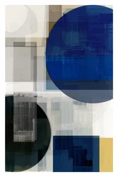 Blauwe geometrische lagen