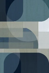 Blauwe geometrische lagen