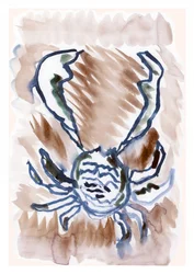 Blauwe waterverfkrab