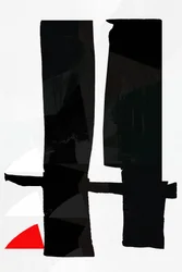 Opvallend abstract rood accent