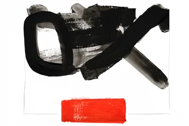 Gedurfd zwart-rood abstract