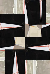Gedurfde geometrische abstracte kunst