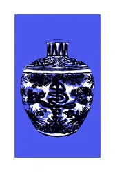 Chinese blauwe porseleinen pot
