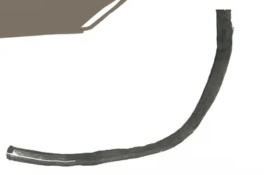 Donkere vloeiende curve