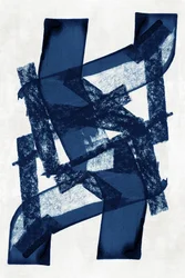 Diepblauwe abstracte vormen