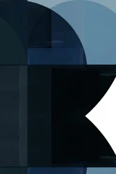 Diepblauwe geometrische bogen