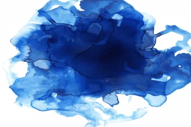 Diepblauwe aquarelvlek