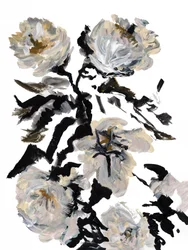 Dramatisch bloemenmotief, abstract