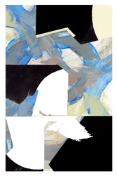 Dynamische blauwe abstractie