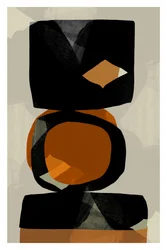 Aardse abstracte stapel