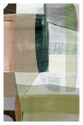 Aardse groene abstracte vormen