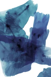 Vloeibaar blauw, abstract gewassen