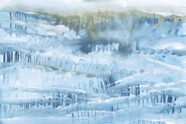 IJzig blauw landschap