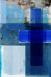 Indigo Blauw Abstract