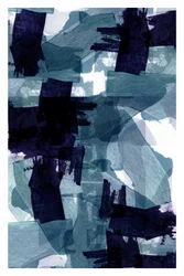 Indigo-blauwgroene penseelstreken