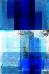 Gelaagde blauwe abstractie