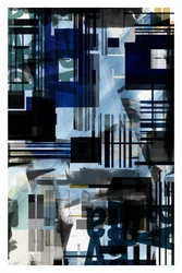 Gelaagde geometrische blauw
