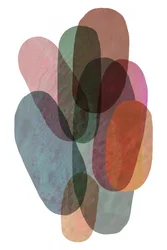 Gelaagde organische abstracte vormen