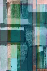 Gelaagde blauwgroene blokken