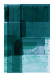 Gelaagde blauwgroene vormen