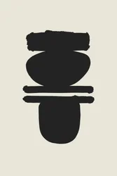 Minimalistische gestapelde vormen