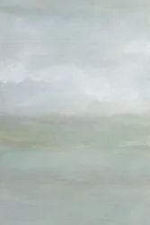 Mistige groene horizon