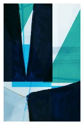 Moderne blauwe geometrische vormen