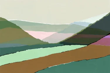 Modern gelaagd landschap