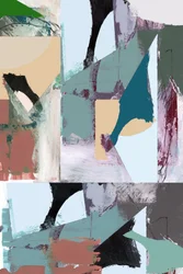 Ingetogen abstracte compositie