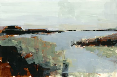 Ingetogen abstract landschap