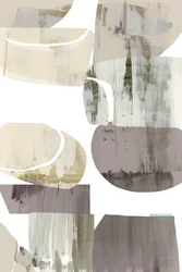 Ingetogen organische abstracte vormen