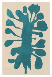 Biologische blauwgroene plant in de vorm van een plant