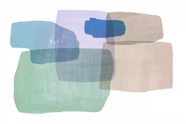 Overlappende pastelkleurige vormen