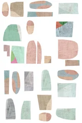 Pastelkleurige abstracte vormen
