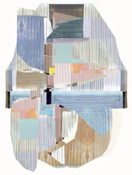 Pastelkleurige geometrische lagen
