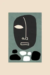 Rustig abstract gezicht