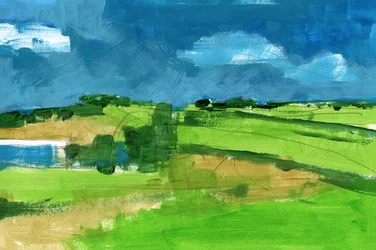 Levendig abstract landschap