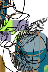 Levendige abstracte bladeren
