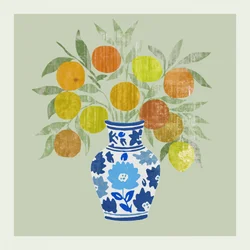 Kleurrijke citrusvaas