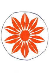 Levendige oranje bloesem