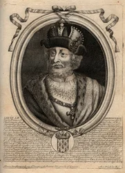 Portret van Lodewijk I de Vrome (778-840), Koning van Frankrijk - Lodewijk I de 